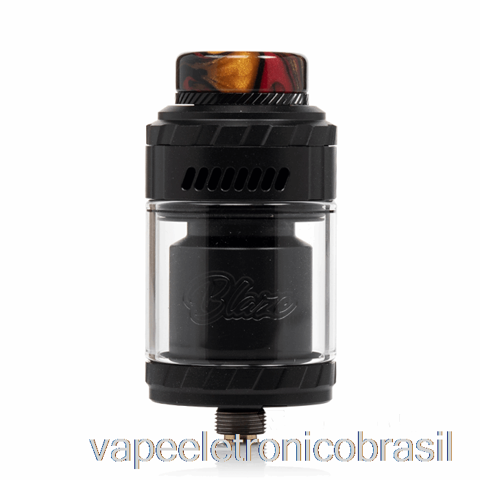 Vape Eletrônico Thunderhead Creations Blaze Solo 25mm Rta Preto Fosco